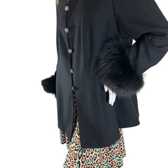 Ben Marc International Fur & Rhinestone Jacket and Wrap. - Picture 7 of 17